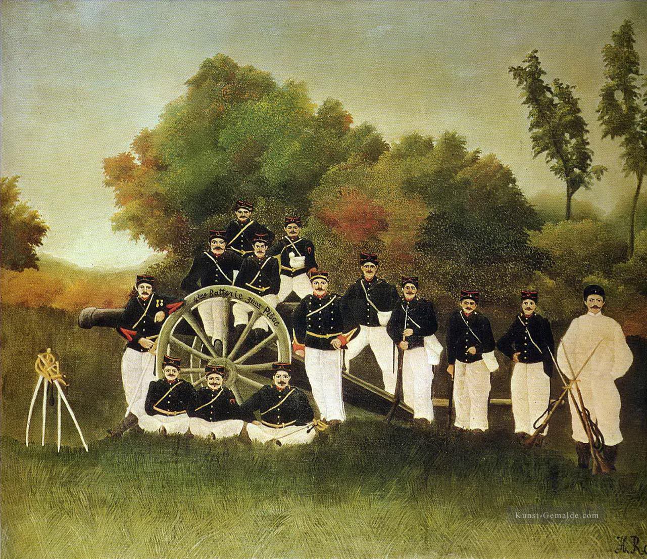 Die Artilleristen 1893 Henri Rousseau Post Impressionism Naive Primitivismus Ölgemälde